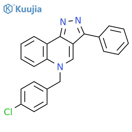 5-(4-chlorophenyl)methyl-3-phenyl-5H-pyrazolo4,3-cquinoline structure