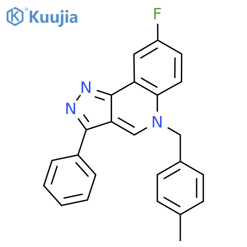 8-fluoro-5-(4-methylphenyl)methyl-3-phenyl-5H-pyrazolo4,3-cquinoline structure
