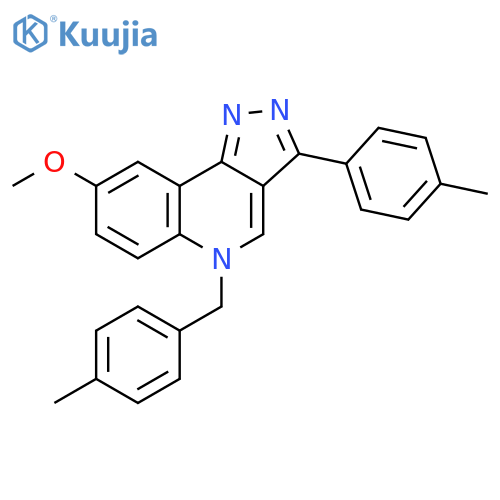 8-methoxy-3-(4-methylphenyl)-5-(4-methylphenyl)methyl-5H-pyrazolo4,3-cquinoline structure