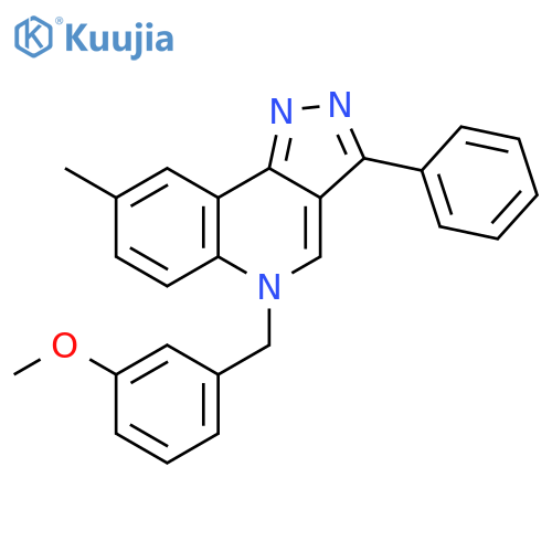 5-(3-methoxyphenyl)methyl-8-methyl-3-phenyl-5H-pyrazolo4,3-cquinoline structure
