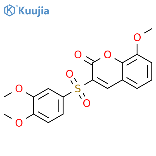 3-(3,4-dimethoxybenzenesulfonyl)-8-methoxy-2H-chromen-2-one structure