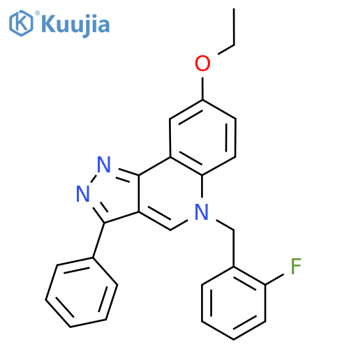 8-ethoxy-5-(2-fluorophenyl)methyl-3-phenyl-5H-pyrazolo4,3-cquinoline structure