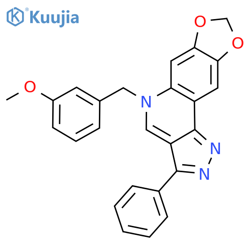 8-(3-methoxyphenyl)methyl-5-phenyl-12,14-dioxa-3,4,8-triazatetracyclo7.7.0.0^{2,6}.0^{11,15}hexadeca-1(16),2,4,6,9,11(15)-hexaene structure