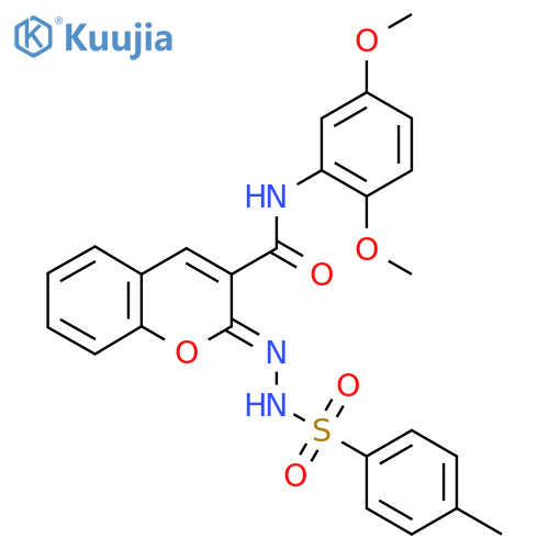 (2Z)-N-(2,5-dimethoxyphenyl)-2-(4-methylbenzenesulfonamido)imino-2H-chromene-3-carboxamide structure