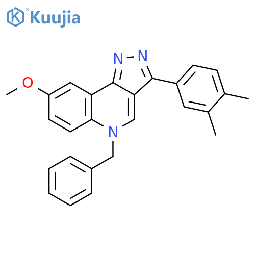 5-benzyl-3-(3,4-dimethylphenyl)-8-methoxy-5H-pyrazolo4,3-cquinoline structure