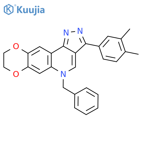 17-benzyl-14-(3,4-dimethylphenyl)-4,7-dioxa-12,13,17-triazatetracyclo8.7.0.0^{3,8}.0^{11,15}heptadeca-1,3(8),9,11,13,15-hexaene structure
