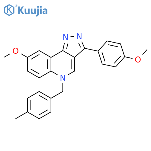 8-methoxy-3-(4-methoxyphenyl)-5-(4-methylphenyl)methyl-5H-pyrazolo4,3-cquinoline structure