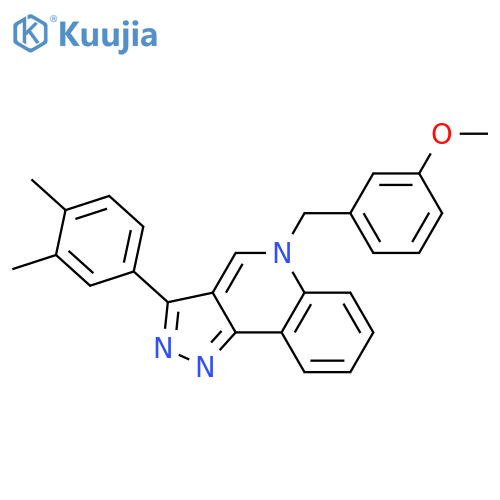 3-(3,4-dimethylphenyl)-5-(3-methoxyphenyl)methyl-5H-pyrazolo4,3-cquinoline structure