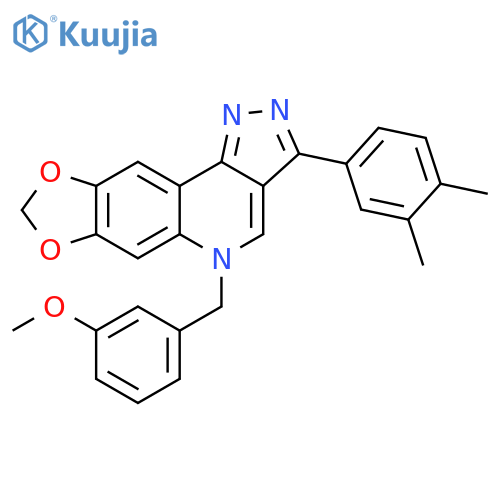 5-(3,4-dimethylphenyl)-8-(3-methoxyphenyl)methyl-12,14-dioxa-3,4,8-triazatetracyclo7.7.0.0^{2,6}.0^{11,15}hexadeca-1(16),2,4,6,9,11(15)-hexaene structure