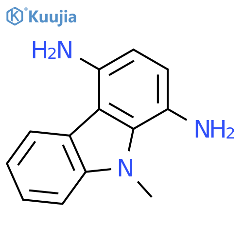 9H-CARBAZOLE-1,4-DIAMINE, 9-METHYL- structure