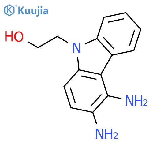 9H-CARBAZOLE-9-ETHANOL, 3,4-DIAMINO- structure