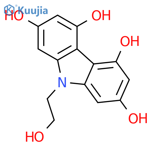 9H-Carbazole-2,4,5,7-tetrol, 9-(2-hydroxyethyl)- structure