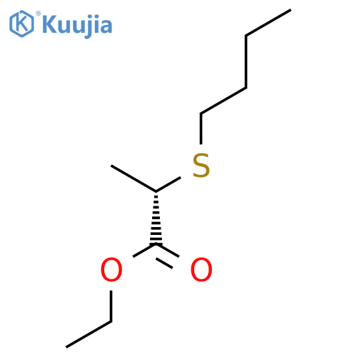PROPANOIC ACID, 2-(BUTYLTHIO)-, ETHYL ESTER, (2S)- structure