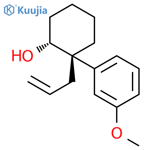 Cyclohexanol, 2-(3-methoxyphenyl)-2-(2-propenyl)-, (1R,2S)-rel- structure