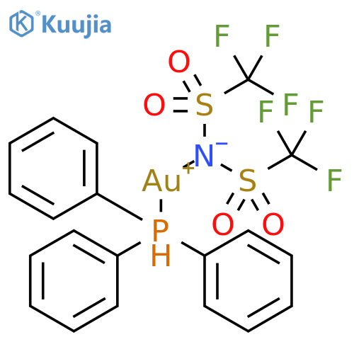 [bis(trifluoromethylsulfonyl)amino]gold;triphenylphosphane structure