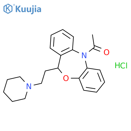 5-acetyl-11-(2-piperidin-1-ylethyl)-5,11-dihydrodibenzo[b,e][1,4]oxazepine hydrochloride structure
