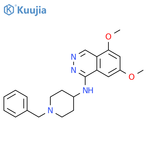 1-Phthalazinamine, 5,7-dimethoxy-N-[1-(phenylmethyl)-4-piperidinyl]- structure