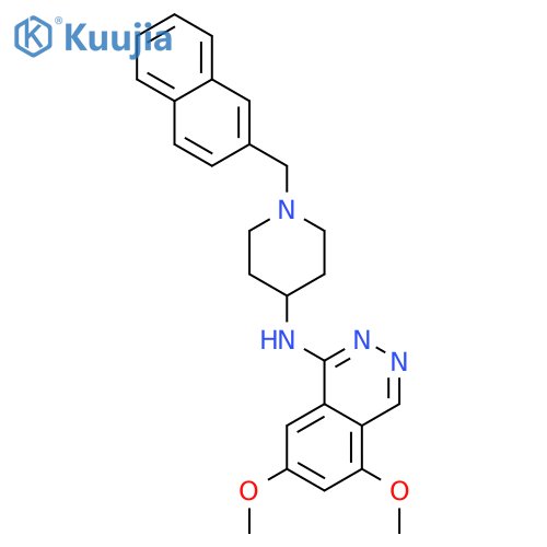 1-Phthalazinamine,5,7-dimethoxy-N-[1-(2-naphthalenylmethyl)-4-piperidinyl]- structure