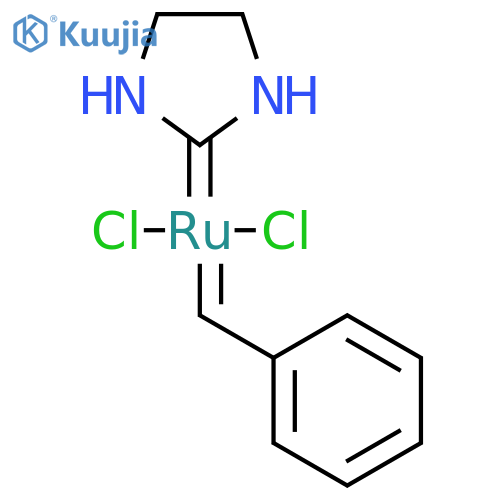 RUTHENIUM, DICHLOROIMIDAZOLIDINYLIDENE(PHENYLMETHYLENE)- structure
