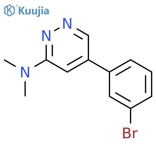 3-Pyridazinamine, 5-(3-bromophenyl)-N,N-dimethyl- structure