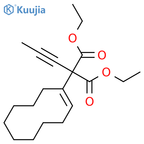 PROPANEDIOIC ACID, 2-CYCLODECEN-1-YL-2-PROPYNYL-, DIETHYL ESTER structure