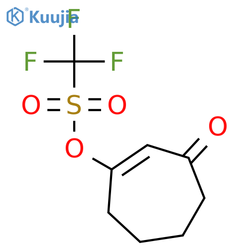 Methanesulfonic acid, trifluoro-, 3-oxo-1-cyclohepten-1-yl ester structure