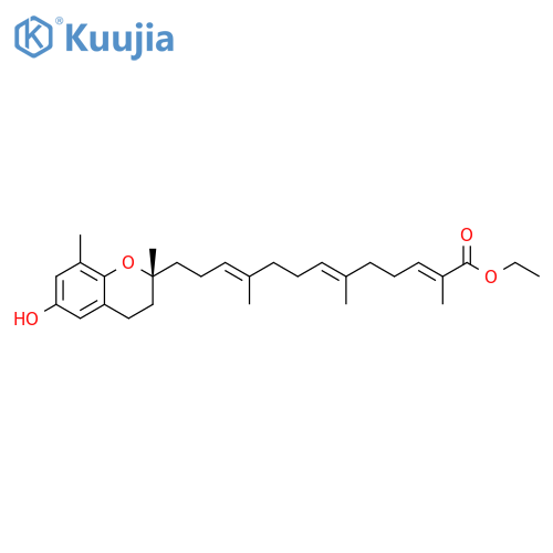 Ethyl (2E,6E,10E)-13-[(2R)-3,4-dihydro-6-hydroxy-2,8-dimethyl-2H-1-benzopyran-2-yl]-2,6,10-trimethyl-2,6,10-tridecatrienoate structure
