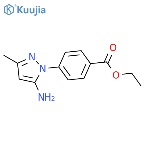 ethyl 4-(5-amino-3-methyl-1H-pyrazol-1-yl)benzoate structure