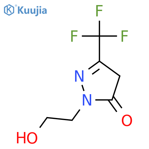 3H-PYRAZOL-3-ONE, 2,4-DIHYDRO-2-(2-HYDROXYETHYL)-5-(TRIFLUOROMETHYL)- structure