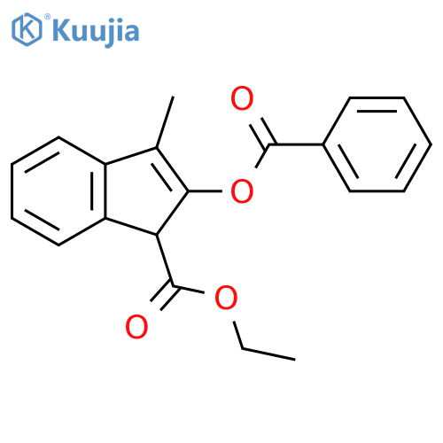 1H-Indene-1-carboxylic acid, 2-(benzoyloxy)-3-methyl-, ethyl ester structure