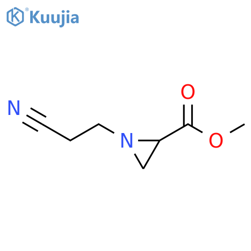2-Aziridinecarboxylicacid, 1-(2-cyanoethyl)-, methyl ester structure