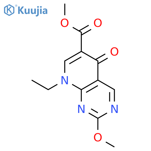 Pyrido[2,3-d]pyrimidine-6-carboxylicacid, 8-ethyl-5,8-dihydro-2-methoxy-5-oxo-, methyl ester structure