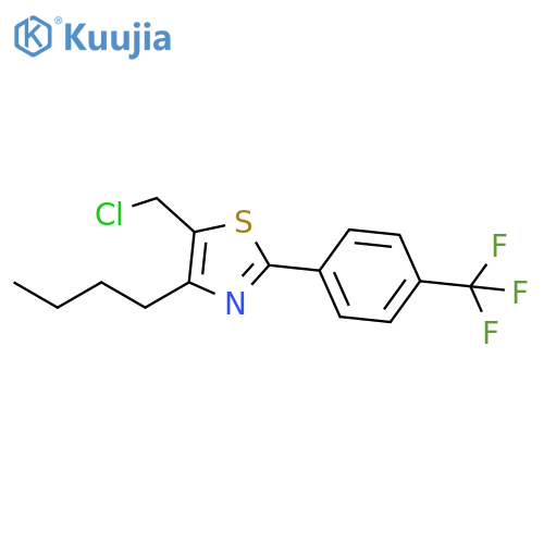 Thiazole, 4-butyl-5-(chloromethyl)-2-[4-(trifluoromethyl)phenyl]- structure