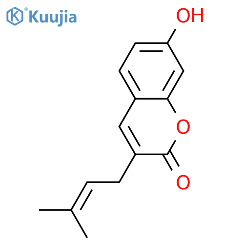 7-Hydroxy-3-(3-methylbut-2-en-1-yl)-2H-chromen-2-one structure