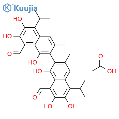 (R)-(-)-Gossypol acetic acid structure