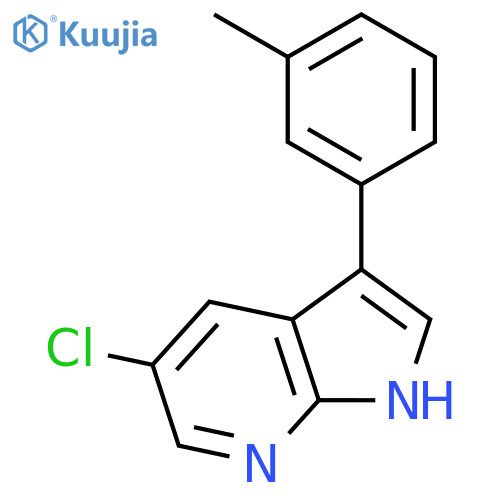 1H-PYRROLO[2,3-B]PYRIDINE, 5-CHLORO-3-(3-METHYLPHENYL)- structure