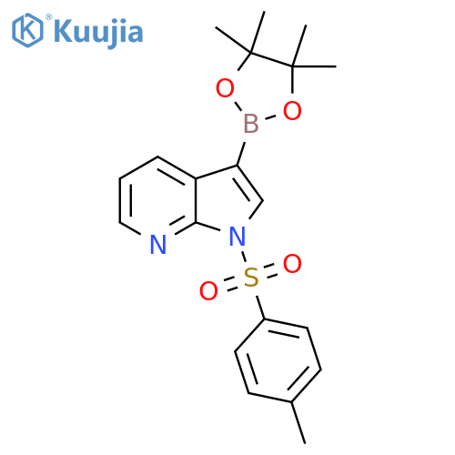 1-(4-methylbenzenesulfonyl)-3-(tetramethyl-1,3,2-dioxaborolan-2-yl)-1H-pyrrolo[2,3-b]pyridine structure