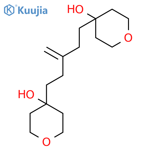 2H-Pyran-4-ol, 4,4'-(3-methylene-1,5-pentanediyl)bis[tetrahydro- structure