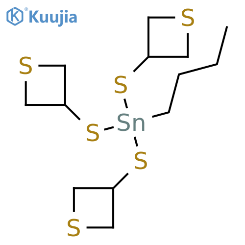 Stannane, butyltris(3-thietanylthio)- structure