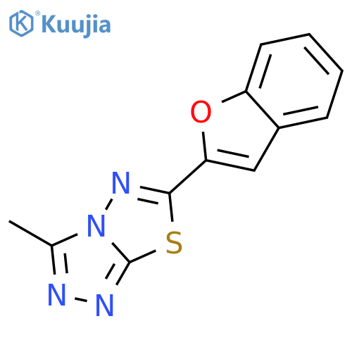 1,2,4-Triazolo[3,4-b][1,3,4]thiadiazole, 6-(2-benzofuranyl)-3-methyl- structure