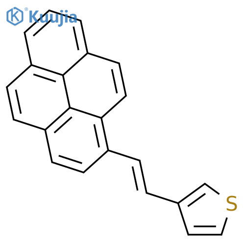 THIOPHENE, 3-[(1E)-2-(1-PYRENYL)ETHENYL]- structure