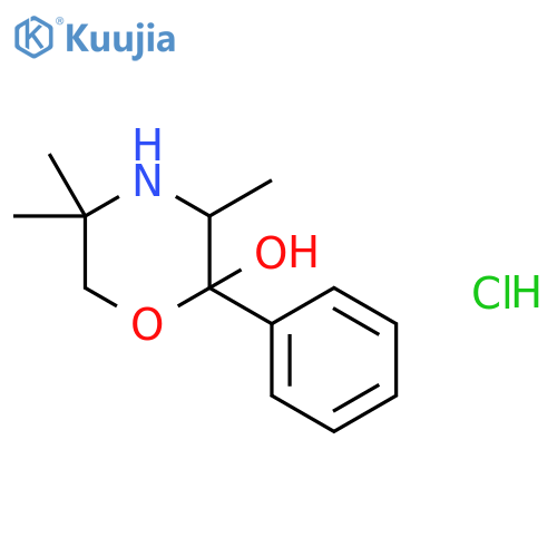 2-MORPHOLINOL, 3,5,5-TRIMETHYL-2-PHENYL-, HYDROCHLORIDE structure