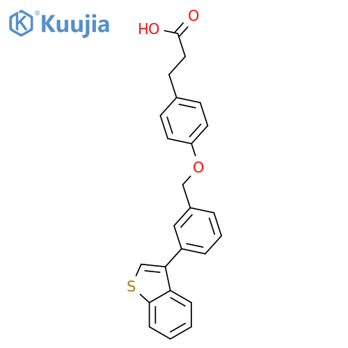 BENZENEPROPANOIC ACID, 4-[(3-BENZO[B]THIEN-3-YLPHENYL)METHOXY]- structure