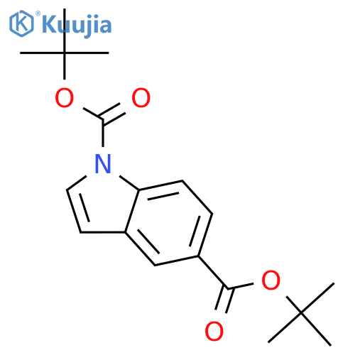 Di-tert-Butyl 1H-indole-1,5-dicarboxylate structure