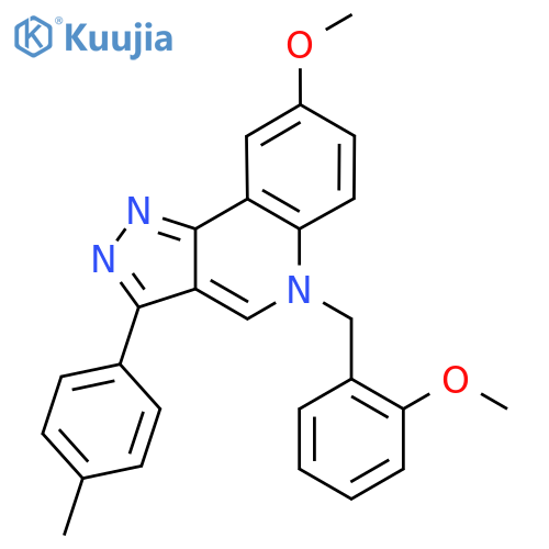 8-methoxy-5-(2-methoxyphenyl)methyl-3-(4-methylphenyl)-5H-pyrazolo4,3-cquinoline structure