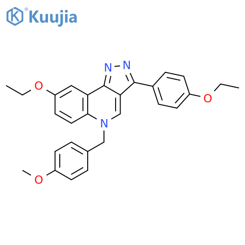 8-ethoxy-3-(4-ethoxyphenyl)-5-(4-methoxyphenyl)methyl-5H-pyrazolo4,3-cquinoline structure
