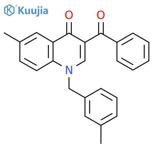3-benzoyl-6-methyl-1-(3-methylphenyl)methyl-1,4-dihydroquinolin-4-one structure