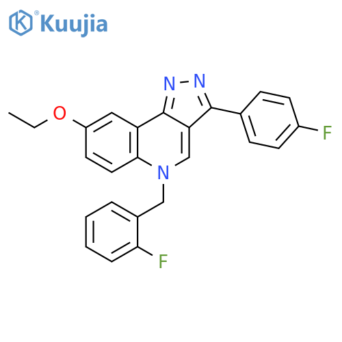 8-ethoxy-3-(4-fluorophenyl)-5-(2-fluorophenyl)methyl-5H-pyrazolo4,3-cquinoline structure