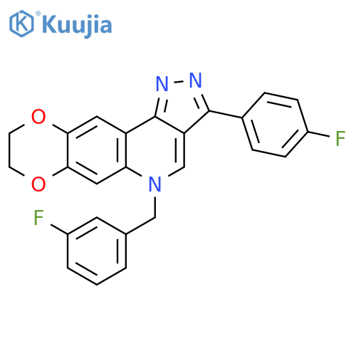 14-(4-fluorophenyl)-17-(3-fluorophenyl)methyl-4,7-dioxa-12,13,17-triazatetracyclo8.7.0.0^{3,8}.0^{11,15}heptadeca-1,3(8),9,11,13,15-hexaene structure