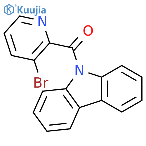 9-(3-bromo-2-pyridinecarbonyl)carbazole structure